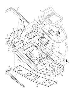 Chassis And Hood Diagram and Parts List for 309006X78A 2006 Briggs and Stratton Lawn Tractor